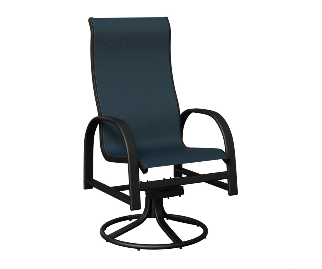 Murphy High Back Sling Swivel Rocker Dining Chair