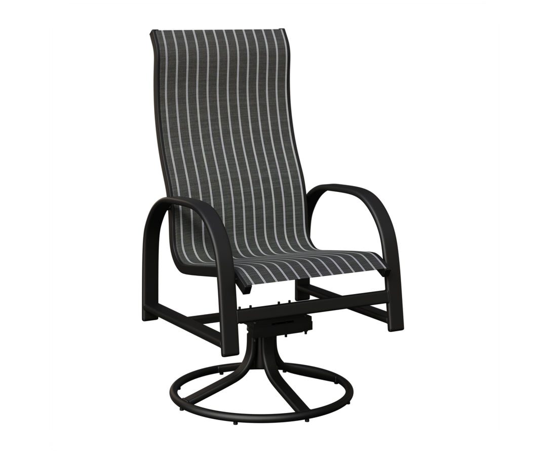 Murphy High Back Sling Swivel Rocker Dining Chair
