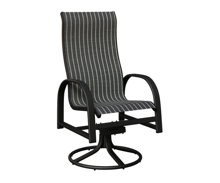 Murphy High Back Sling Swivel Rocker Dining Chair