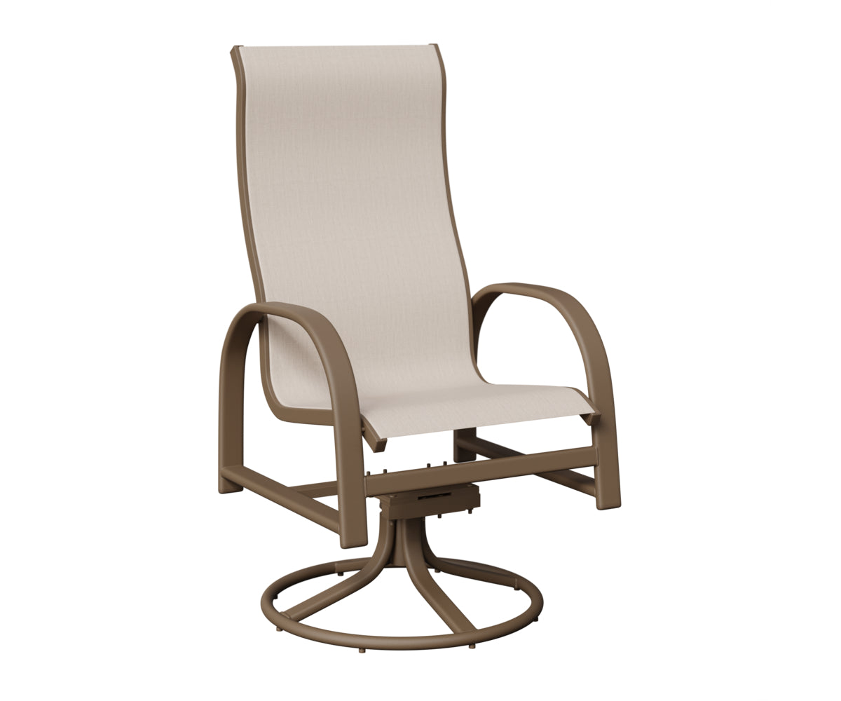 Murphy High Back Sling Swivel Rocker Dining Chair