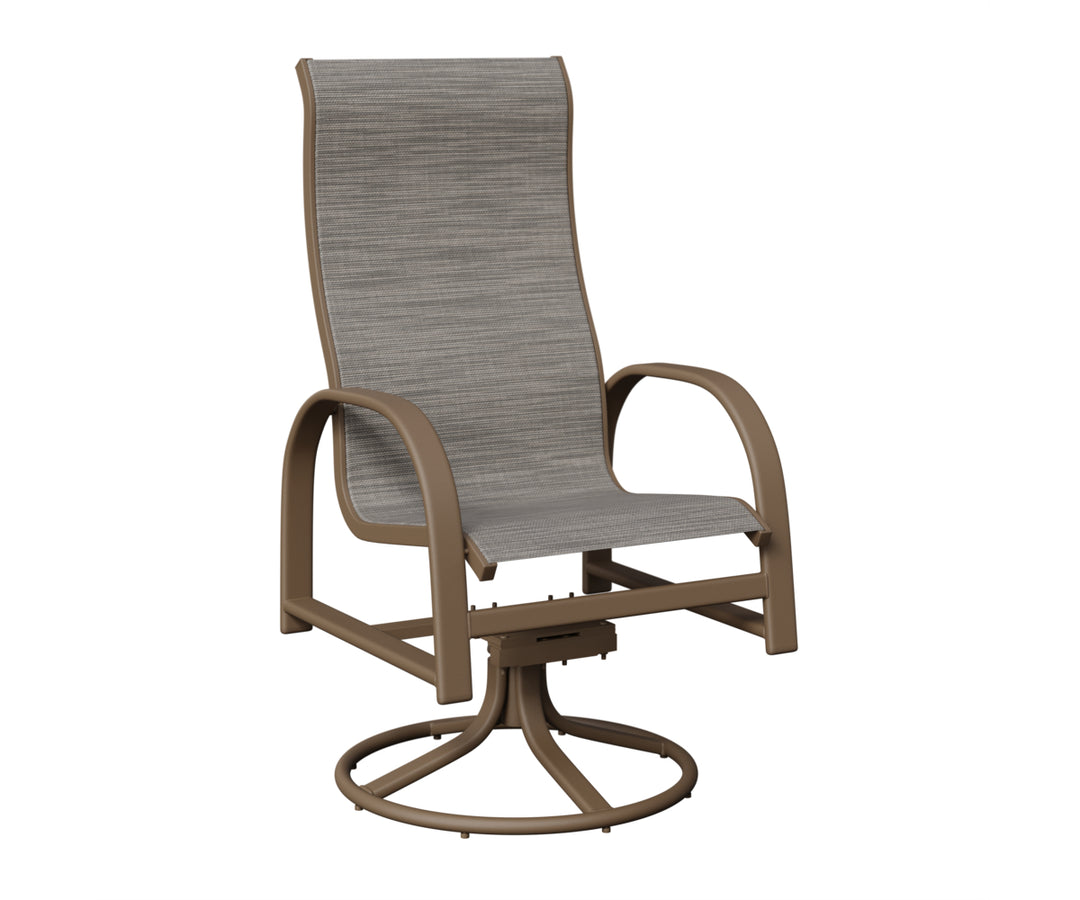 Murphy High Back Sling Swivel Rocker Dining Chair