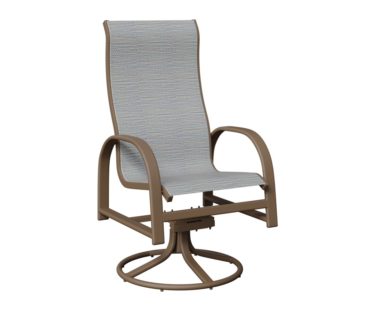 Murphy High Back Sling Swivel Rocker Dining Chair