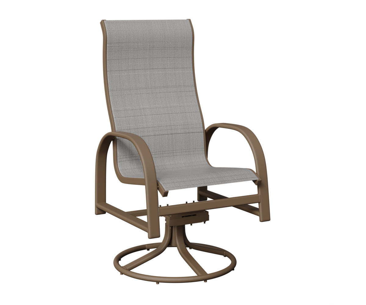 Murphy High Back Sling Swivel Rocker Dining Chair