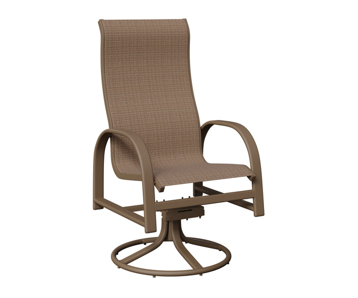 Murphy High Back Sling Swivel Rocker Dining Chair
