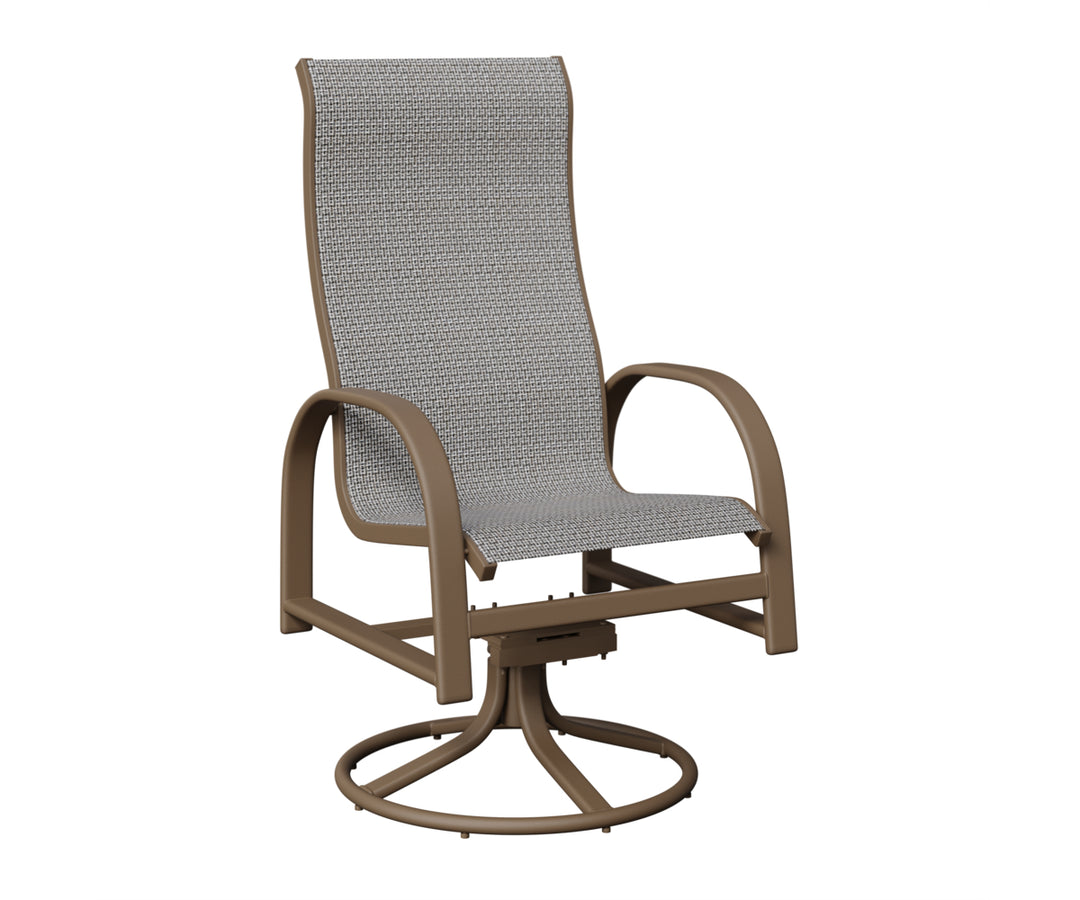 Murphy High Back Sling Swivel Rocker Dining Chair