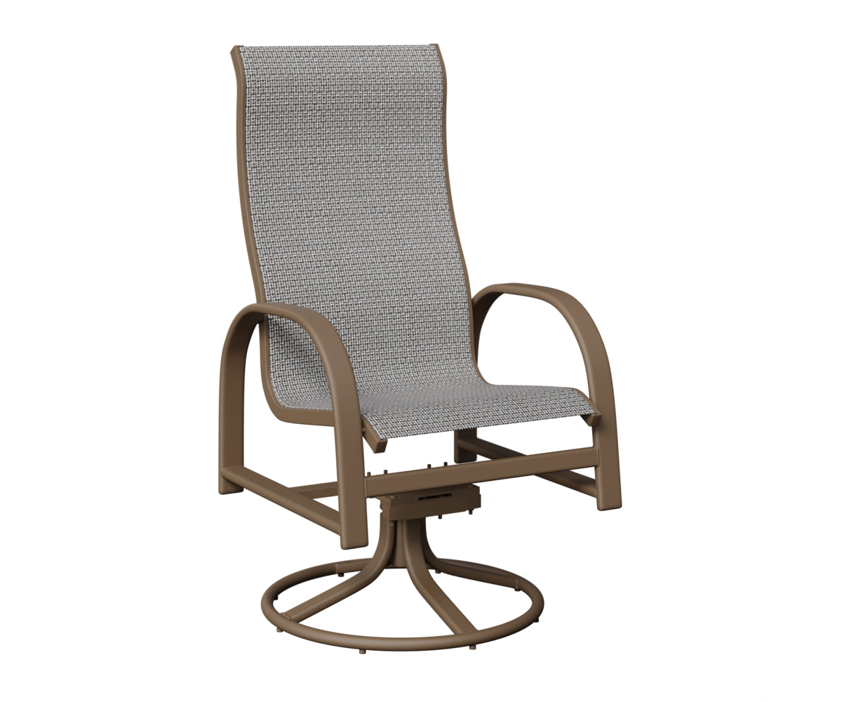 Murphy High Back Sling Swivel Rocker Dining Chair