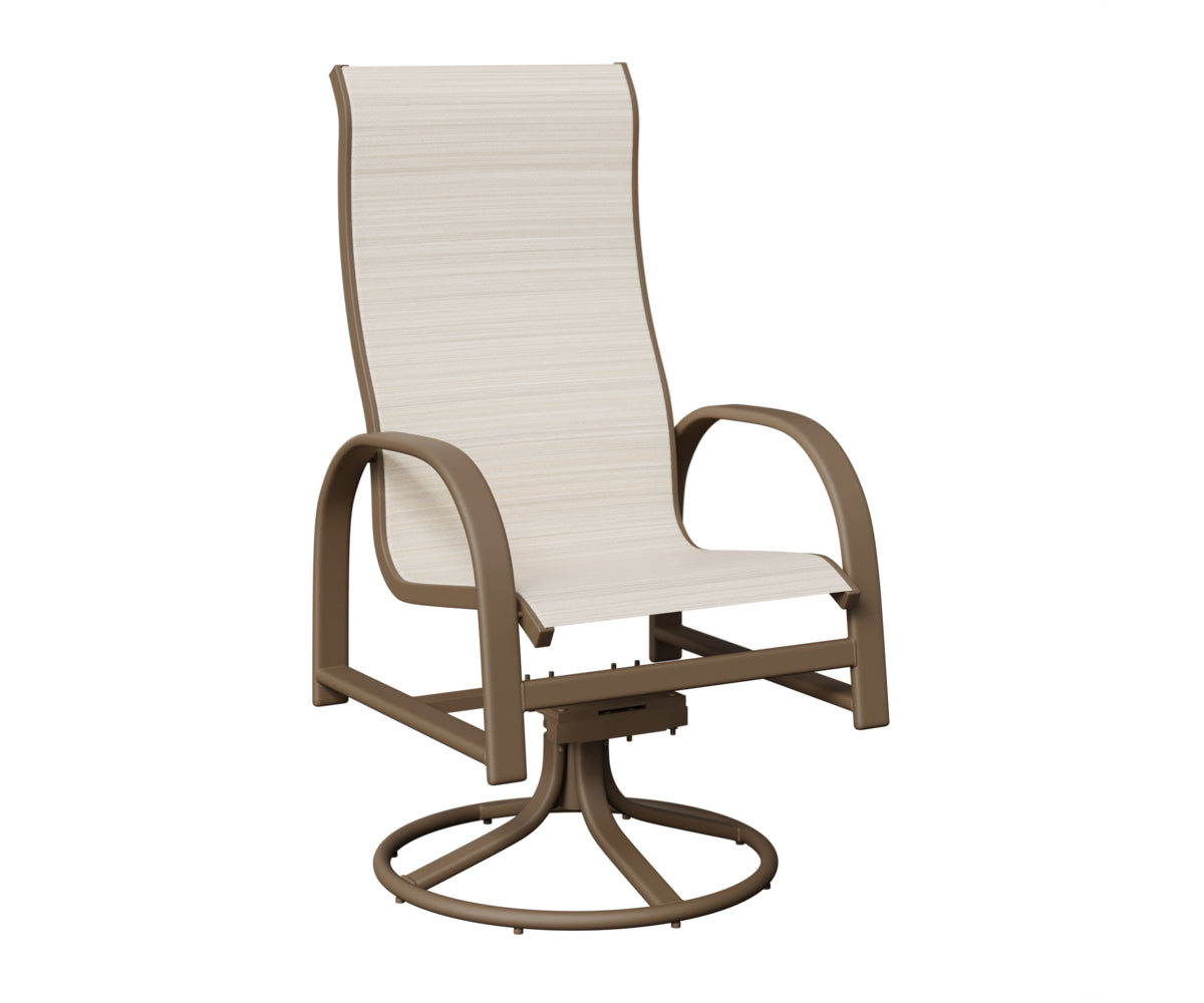 Murphy High Back Sling Swivel Rocker Dining Chair
