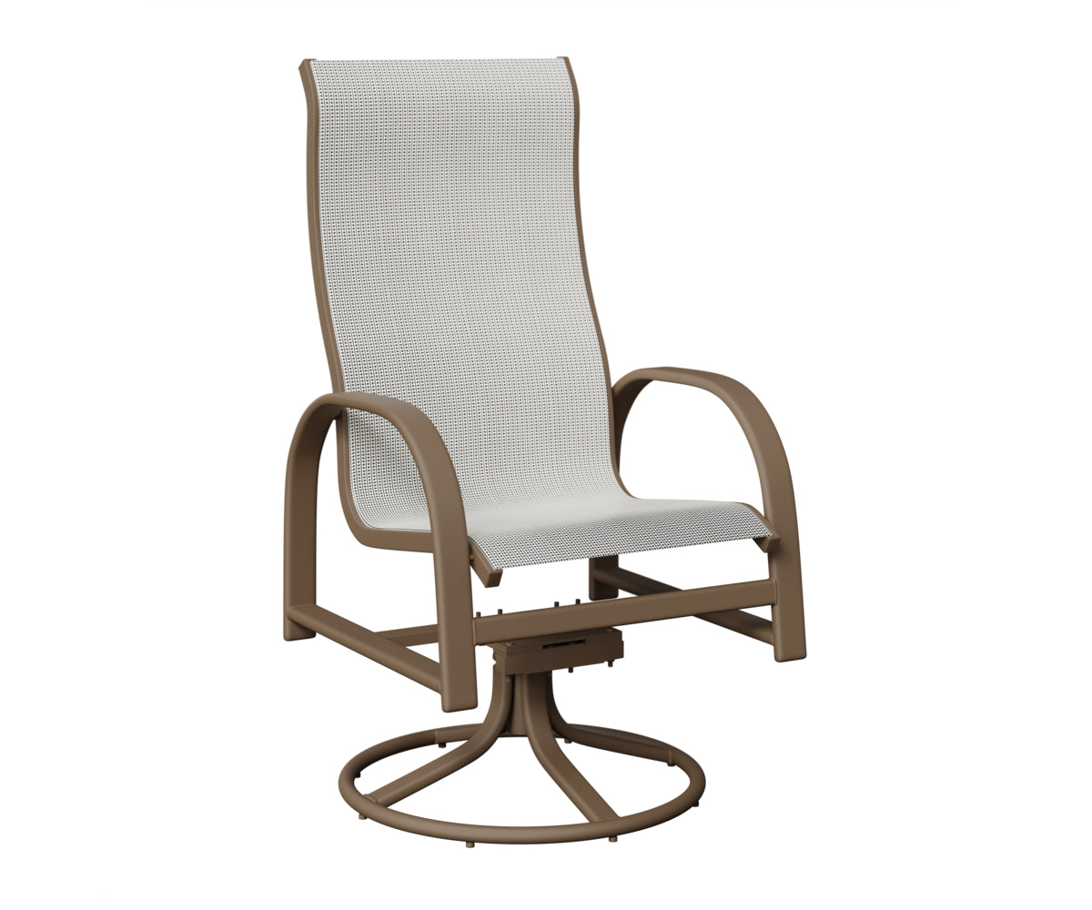 Murphy High Back Sling Swivel Rocker Dining Chair