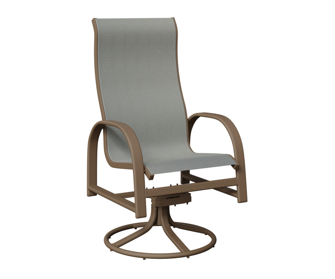 Murphy High Back Sling Swivel Rocker Dining Chair