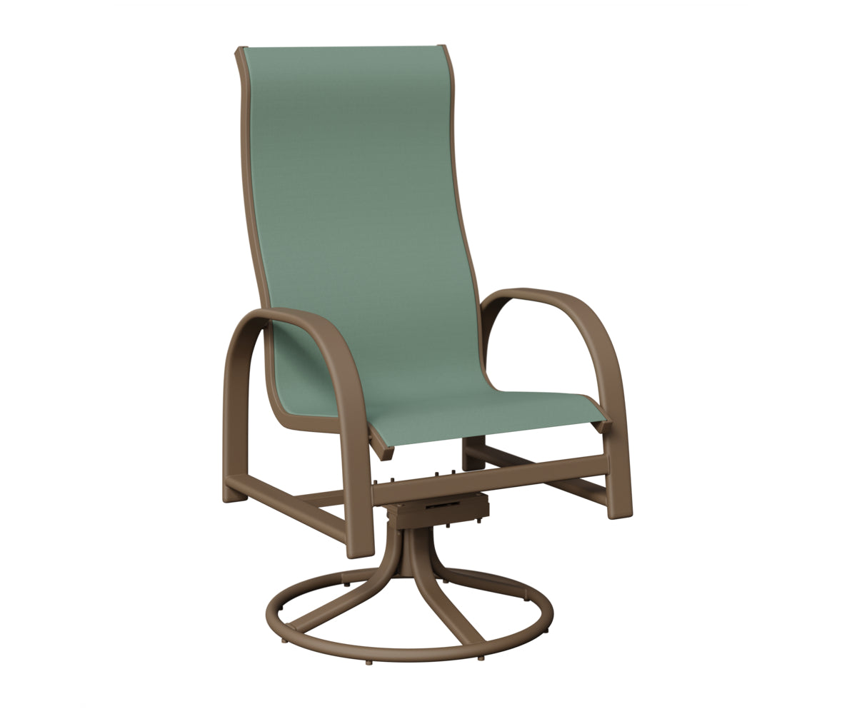 Murphy High Back Sling Swivel Rocker Dining Chair