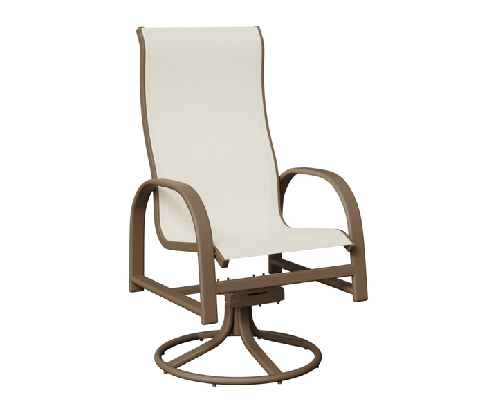 Murphy High Back Sling Swivel Rocker Dining Chair