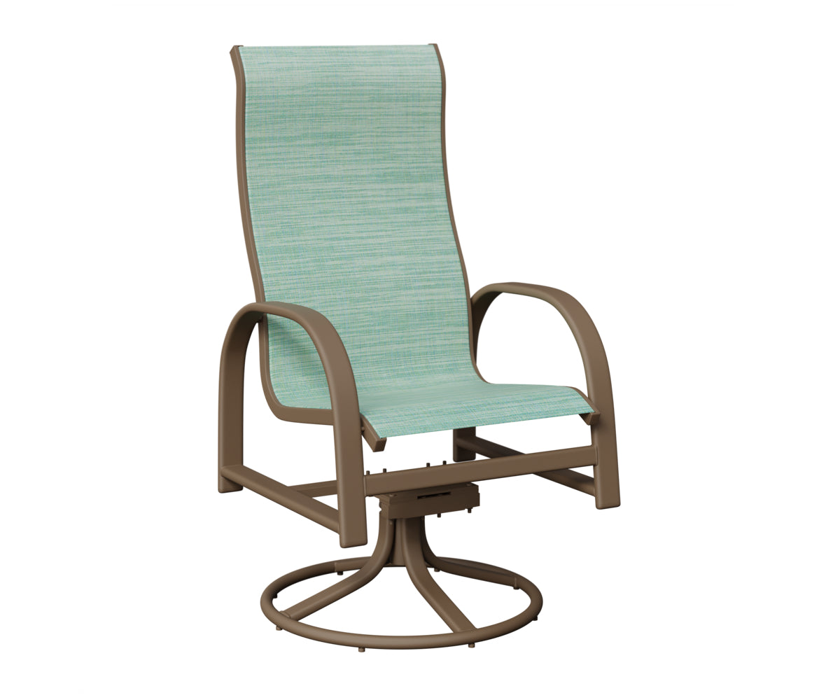 Murphy High Back Sling Swivel Rocker Dining Chair