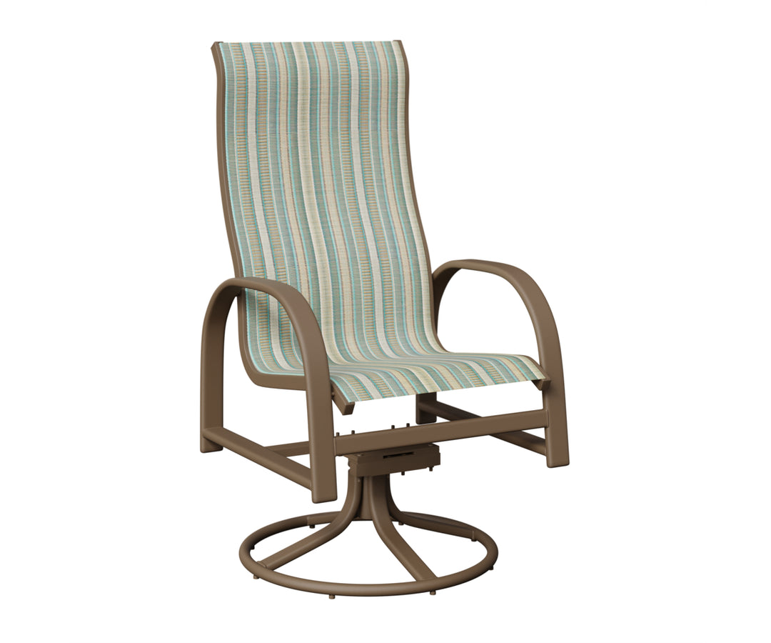 Murphy High Back Sling Swivel Rocker Dining Chair