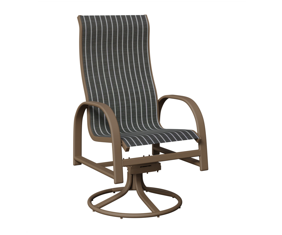 Murphy High Back Sling Swivel Rocker Dining Chair
