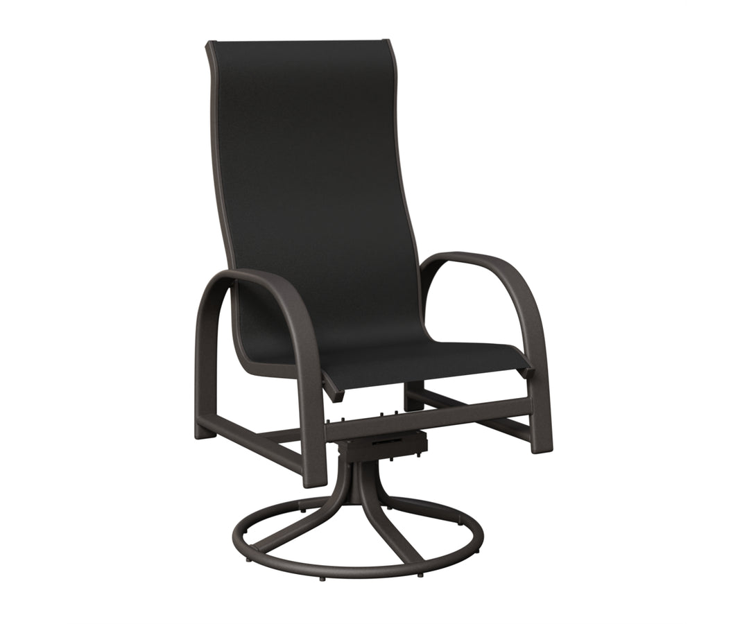 Murphy High Back Sling Swivel Rocker Dining Chair