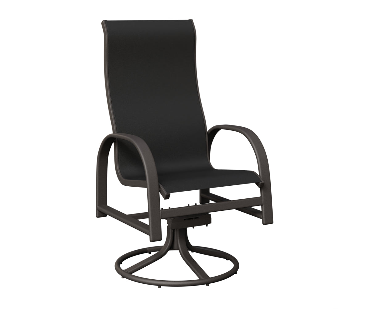 Murphy High Back Sling Swivel Rocker Dining Chair