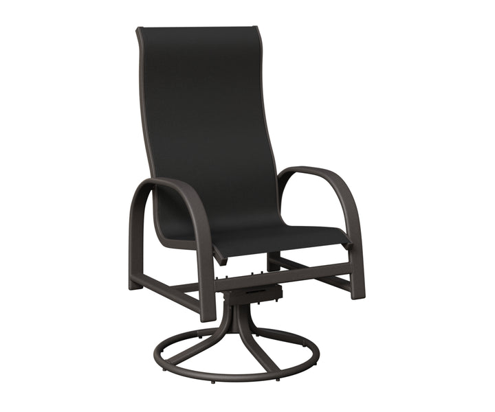 Murphy High Back Sling Swivel Rocker Dining Chair