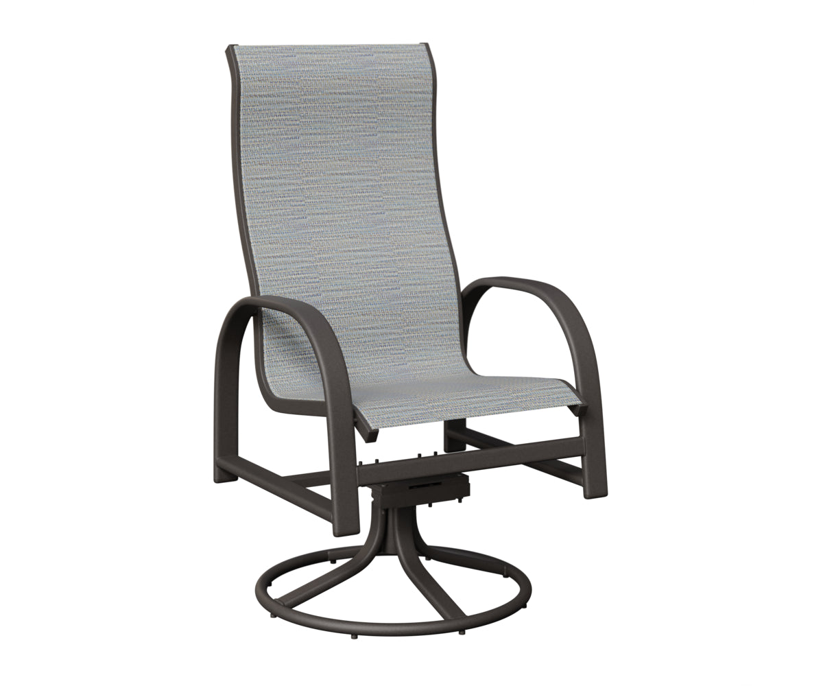 Murphy High Back Sling Swivel Rocker Dining Chair