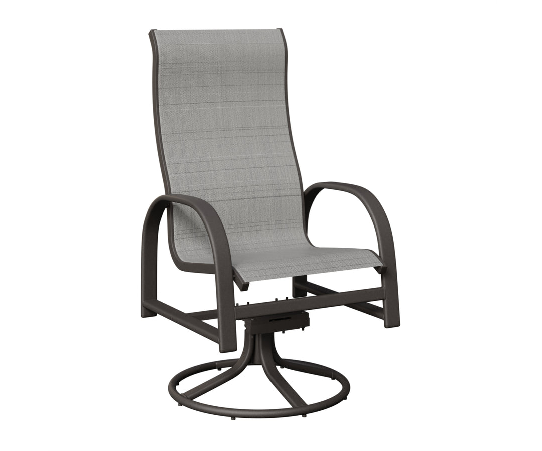 Murphy High Back Sling Swivel Rocker Dining Chair