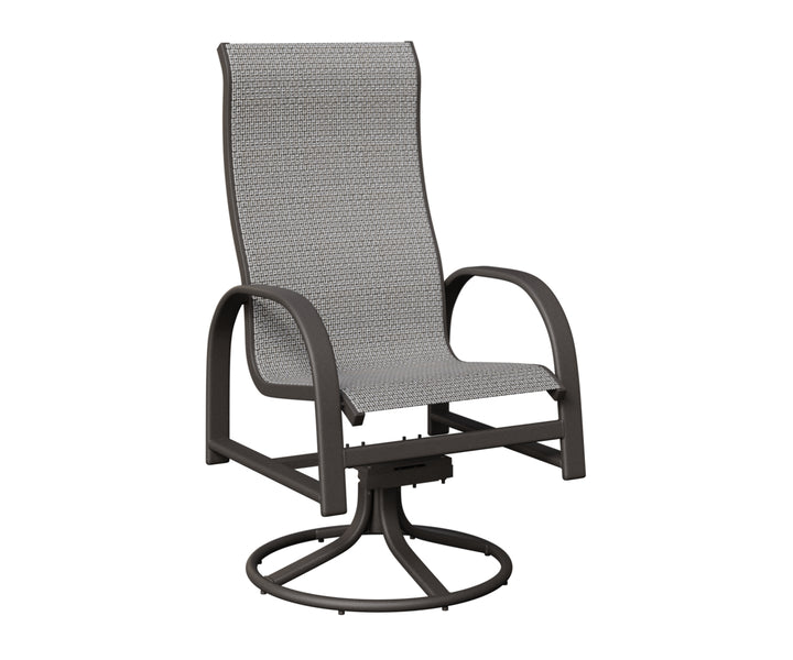 Murphy High Back Sling Swivel Rocker Dining Chair