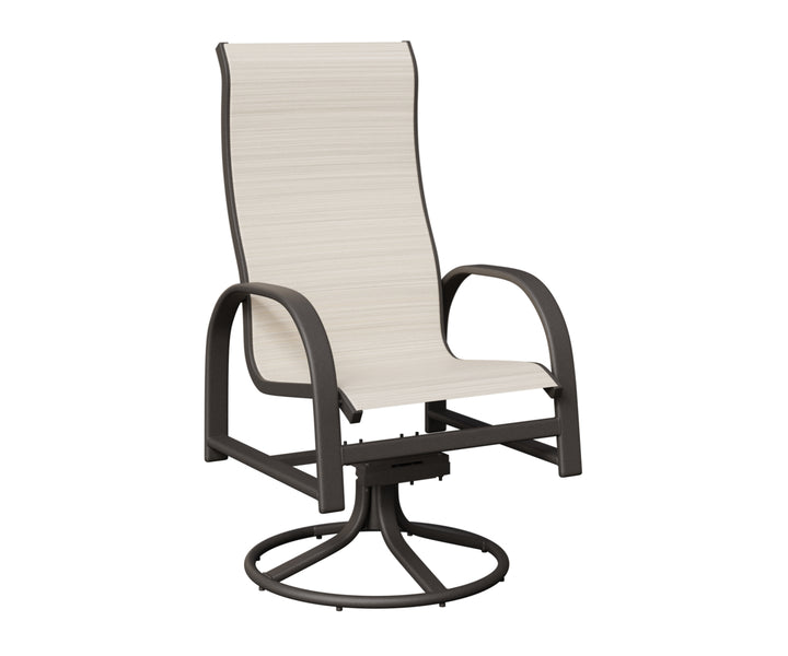 Murphy High Back Sling Swivel Rocker Dining Chair