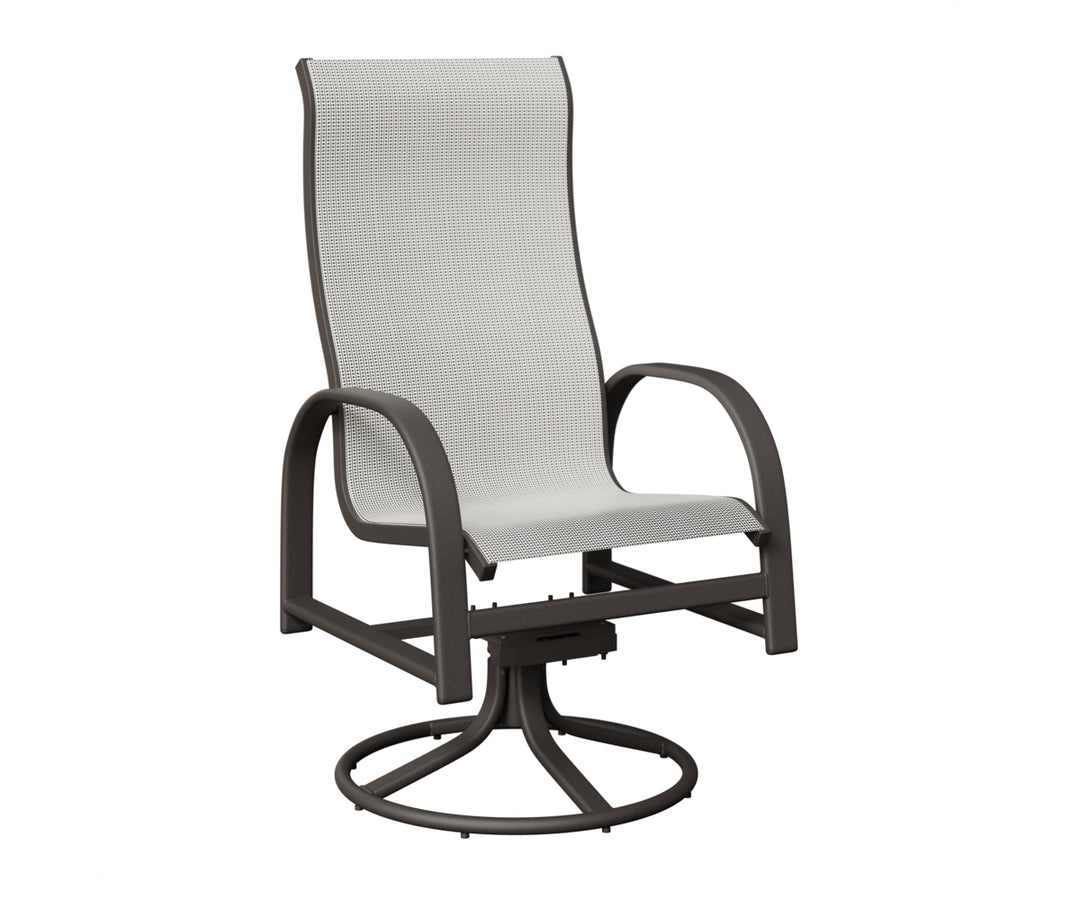 Murphy High Back Sling Swivel Rocker Dining Chair