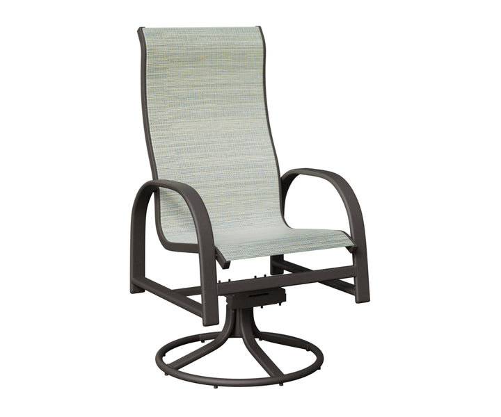 Murphy High Back Sling Swivel Rocker Dining Chair