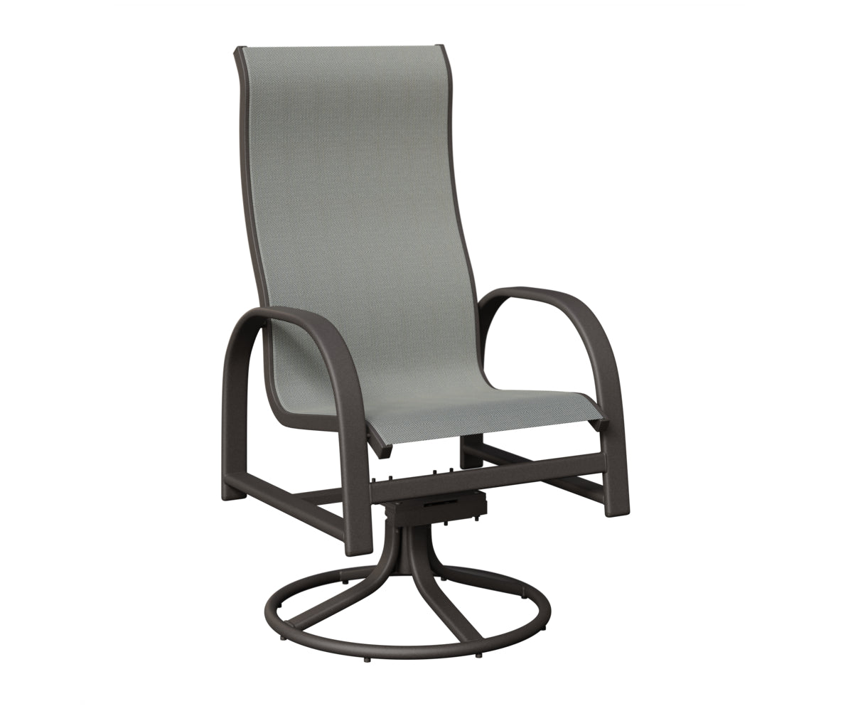 Murphy High Back Sling Swivel Rocker Dining Chair