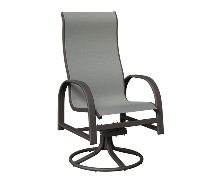 Murphy High Back Sling Swivel Rocker Dining Chair