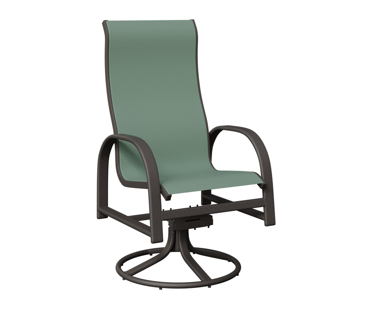 Murphy High Back Sling Swivel Rocker Dining Chair