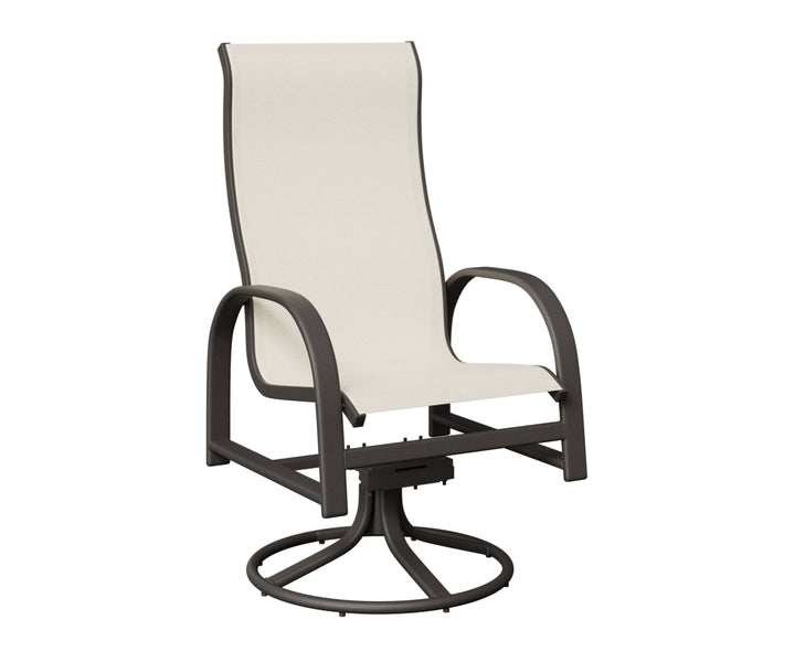 Murphy High Back Sling Swivel Rocker Dining Chair