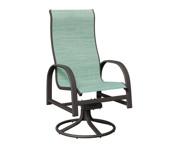 Murphy High Back Sling Swivel Rocker Dining Chair
