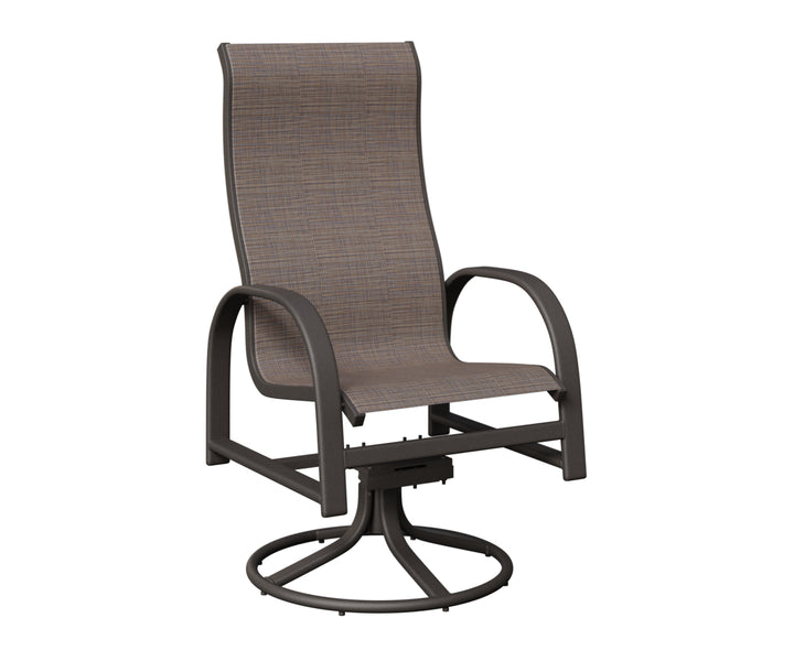 Murphy High Back Sling Swivel Rocker Dining Chair