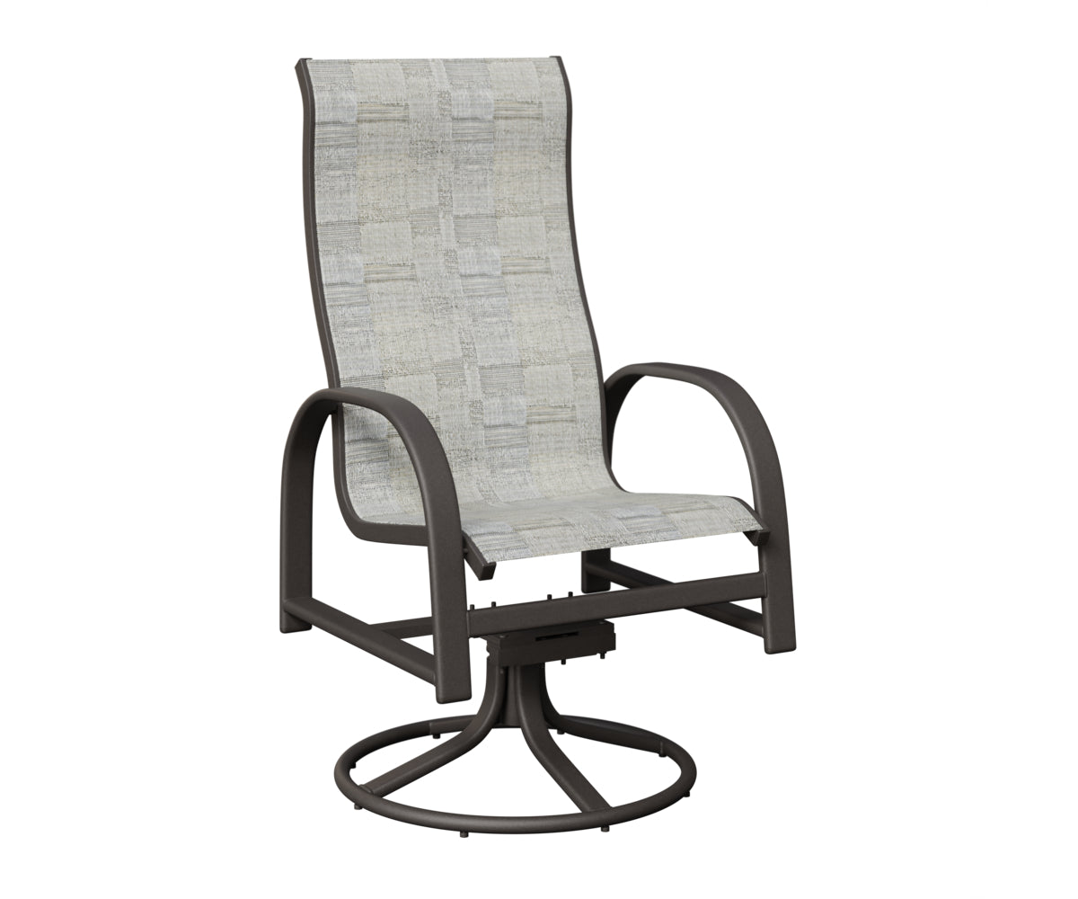 Murphy High Back Sling Swivel Rocker Dining Chair