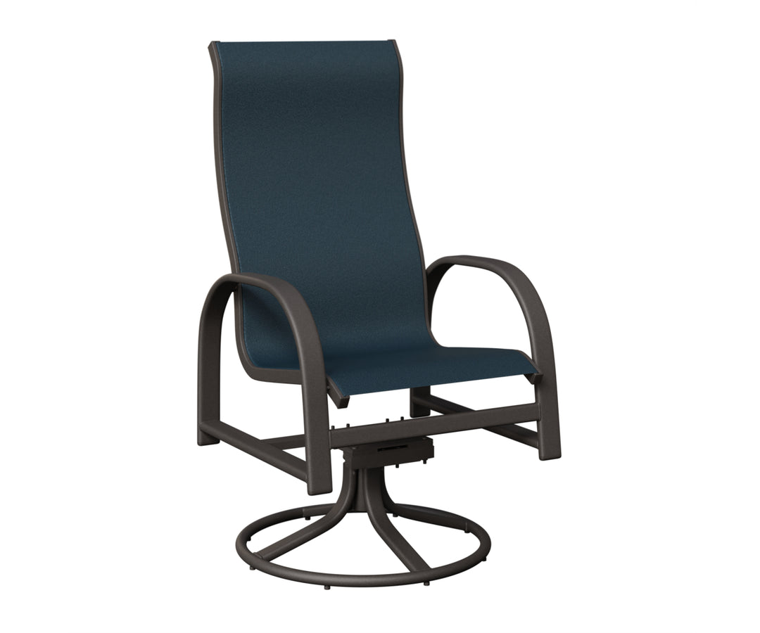 Murphy High Back Sling Swivel Rocker Dining Chair