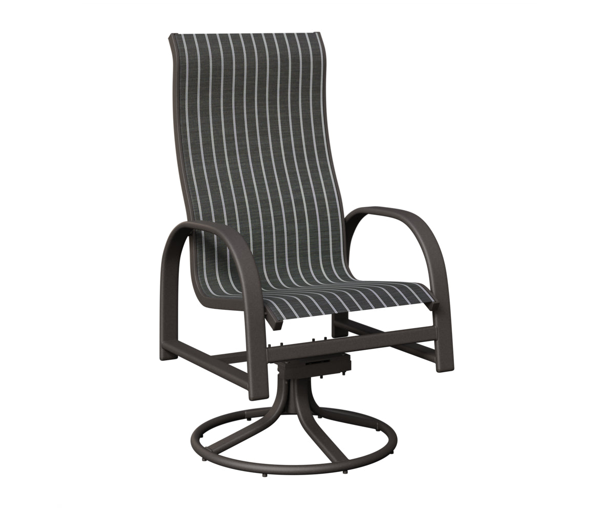 Murphy High Back Sling Swivel Rocker Dining Chair