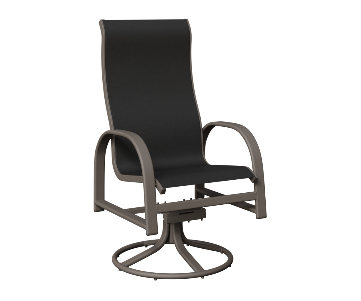 Murphy High Back Sling Swivel Rocker Dining Chair