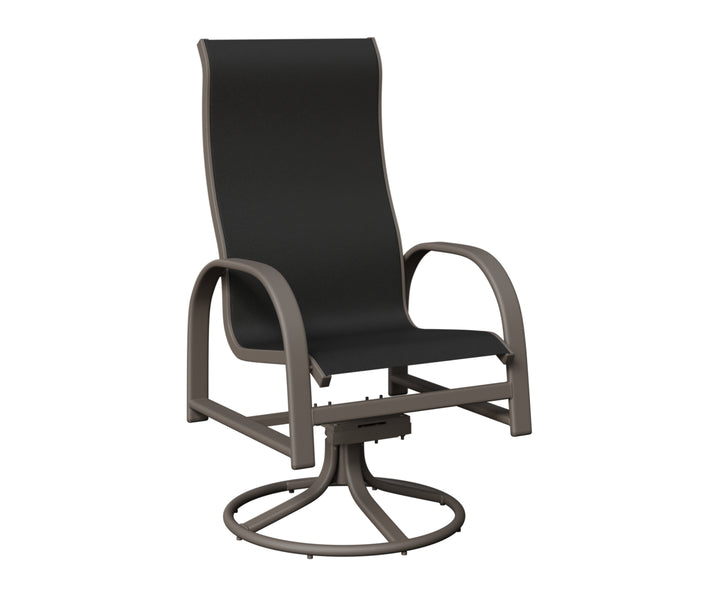 Murphy High Back Sling Swivel Rocker Dining Chair