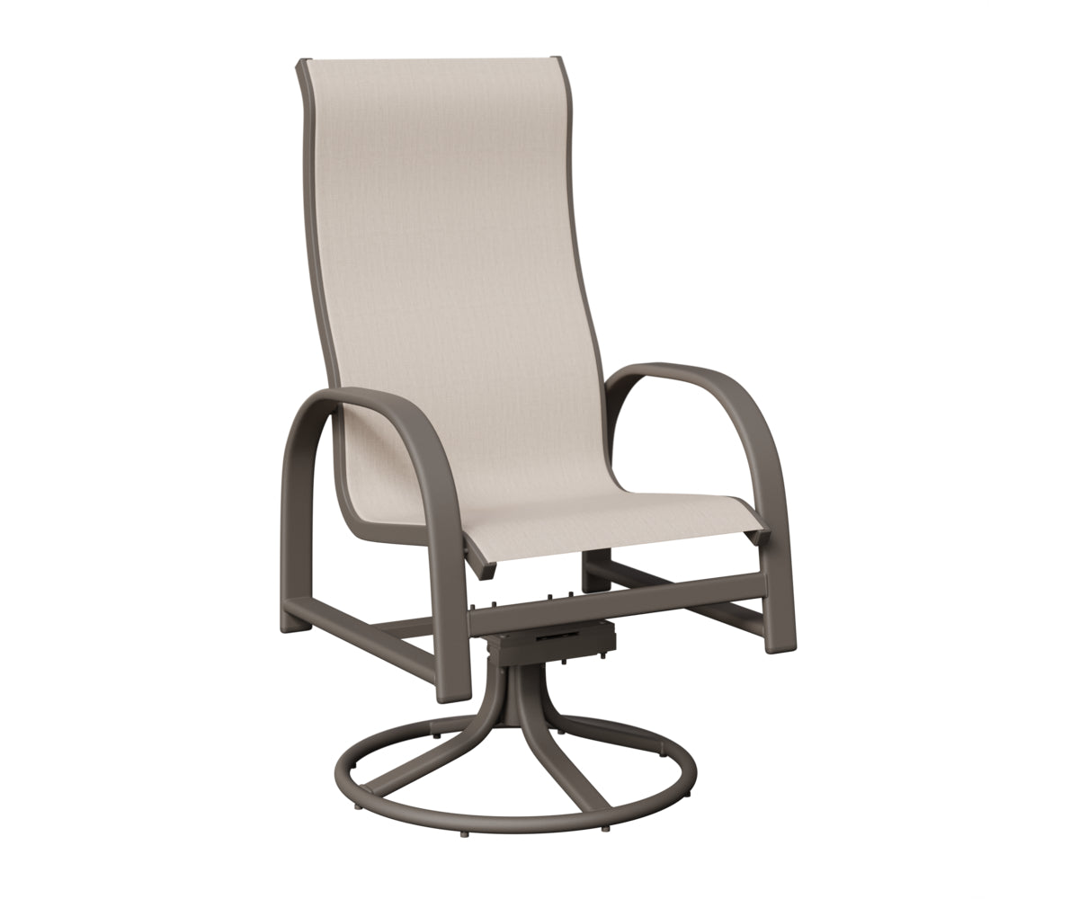 Murphy High Back Sling Swivel Rocker Dining Chair