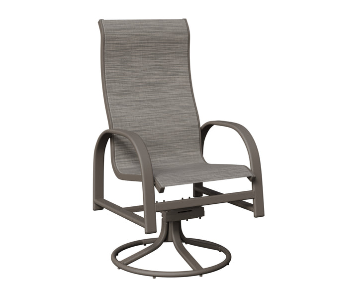 Murphy High Back Sling Swivel Rocker Dining Chair