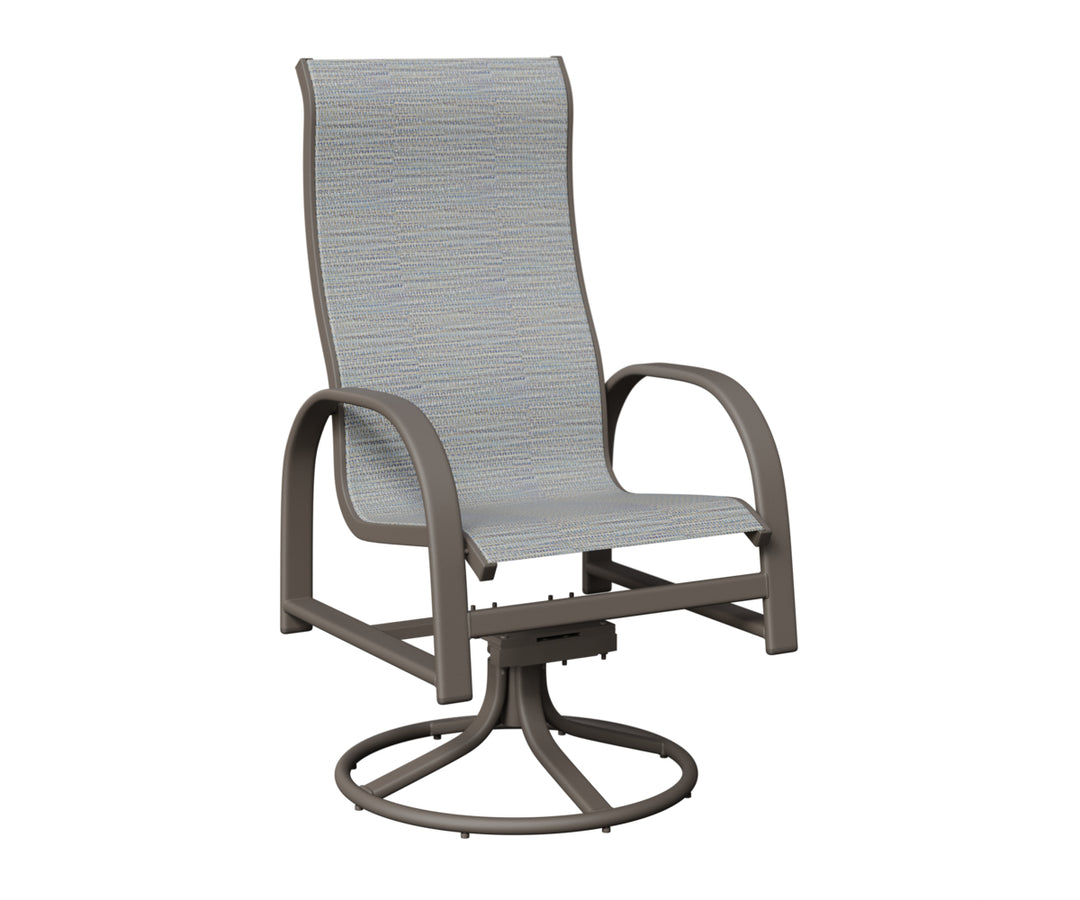 Murphy High Back Sling Swivel Rocker Dining Chair