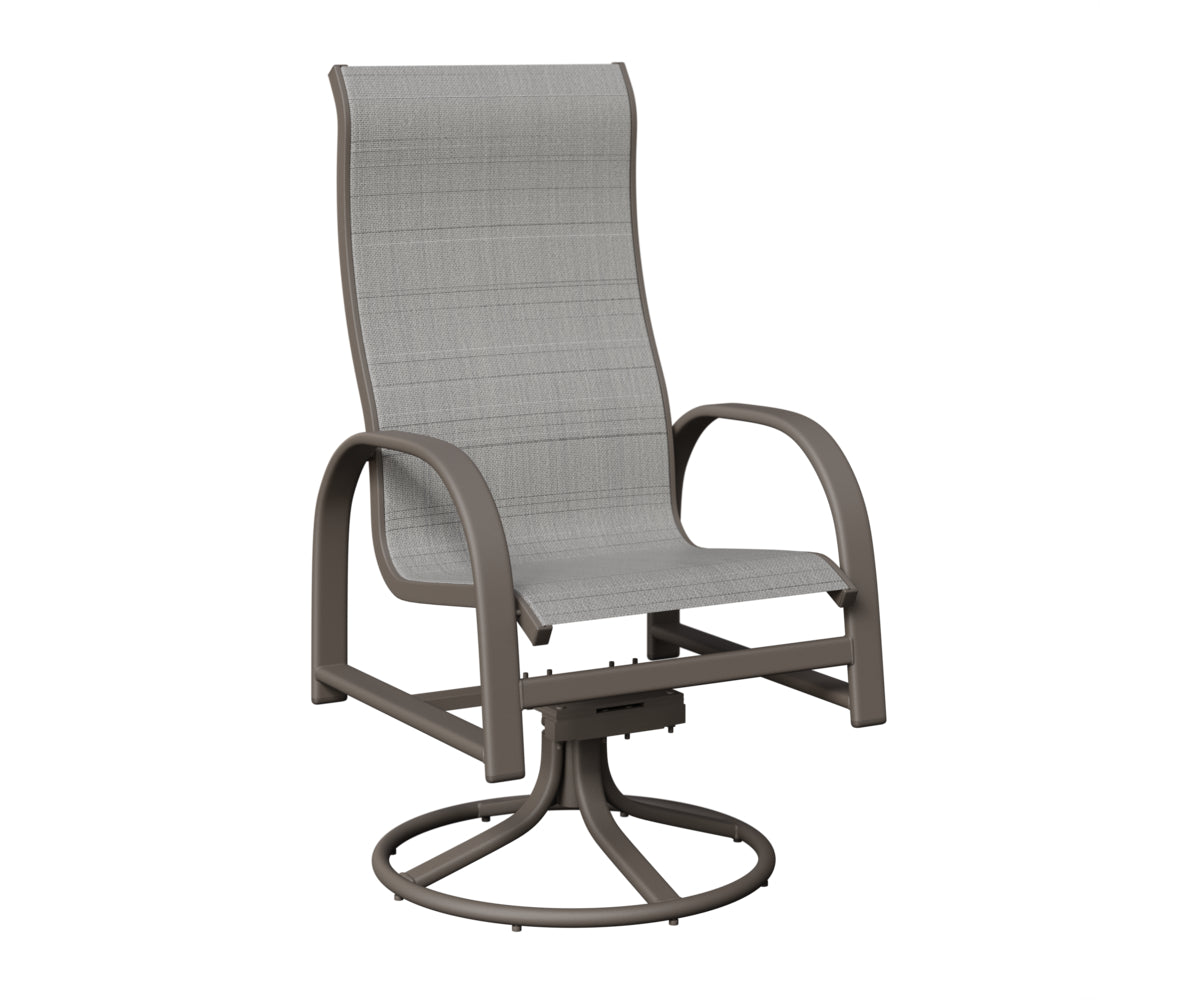 Murphy High Back Sling Swivel Rocker Dining Chair
