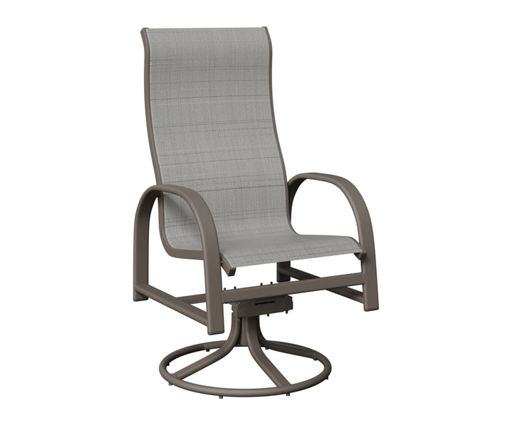 Murphy High Back Sling Swivel Rocker Dining Chair
