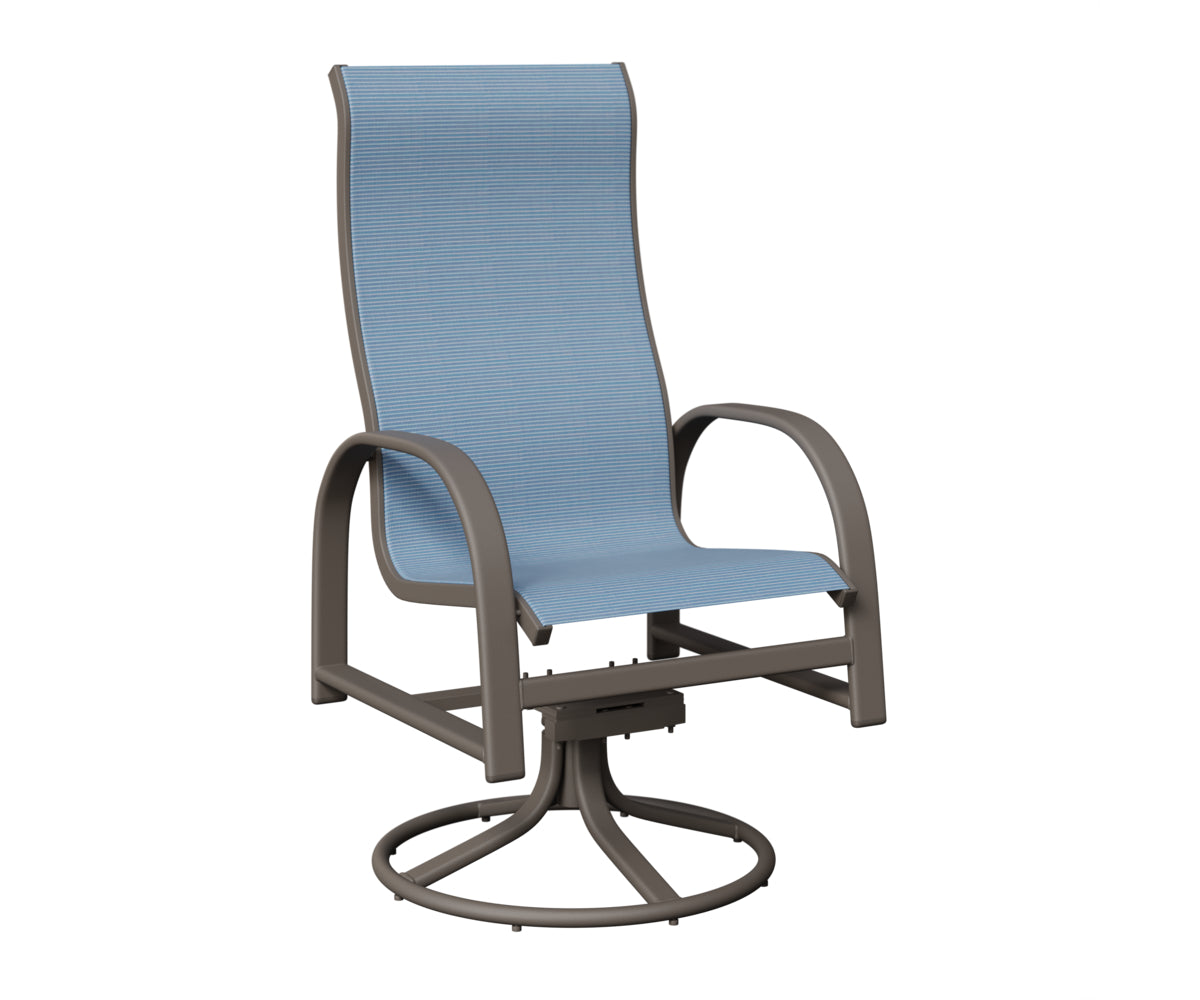 Murphy High Back Sling Swivel Rocker Dining Chair