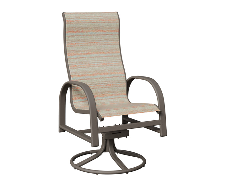 Murphy High Back Sling Swivel Rocker Dining Chair