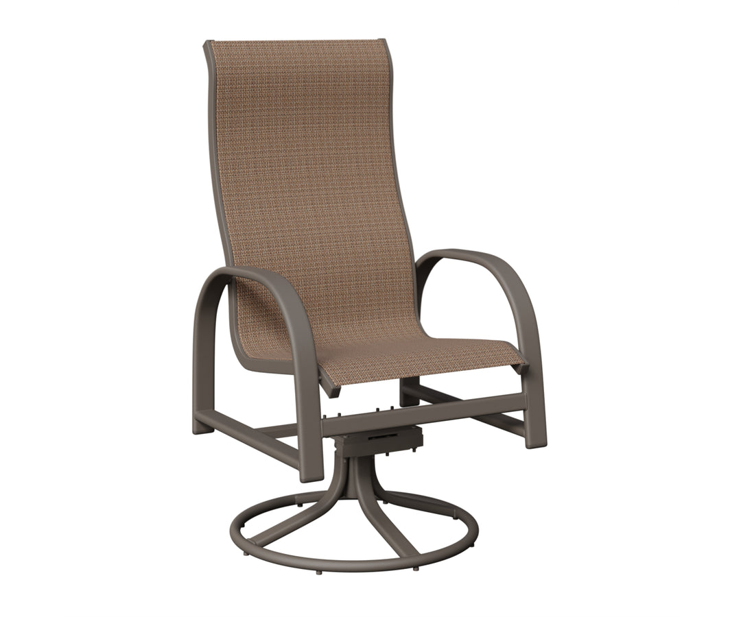 Murphy High Back Sling Swivel Rocker Dining Chair