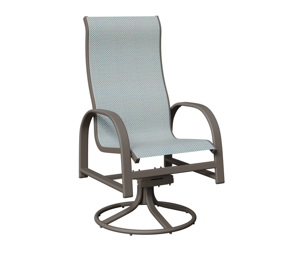 Murphy High Back Sling Swivel Rocker Dining Chair