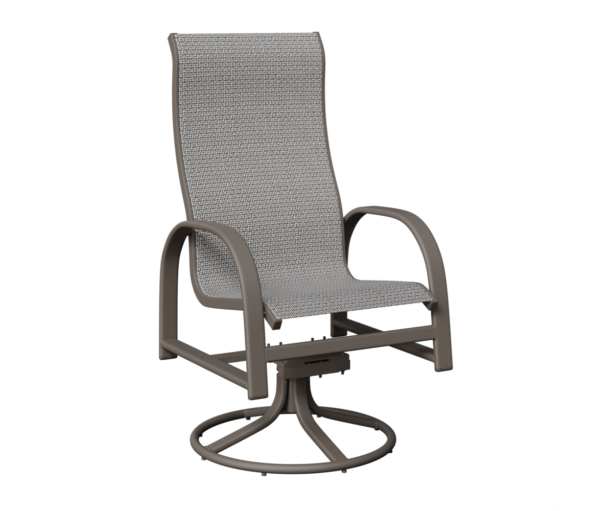 Murphy High Back Sling Swivel Rocker Dining Chair