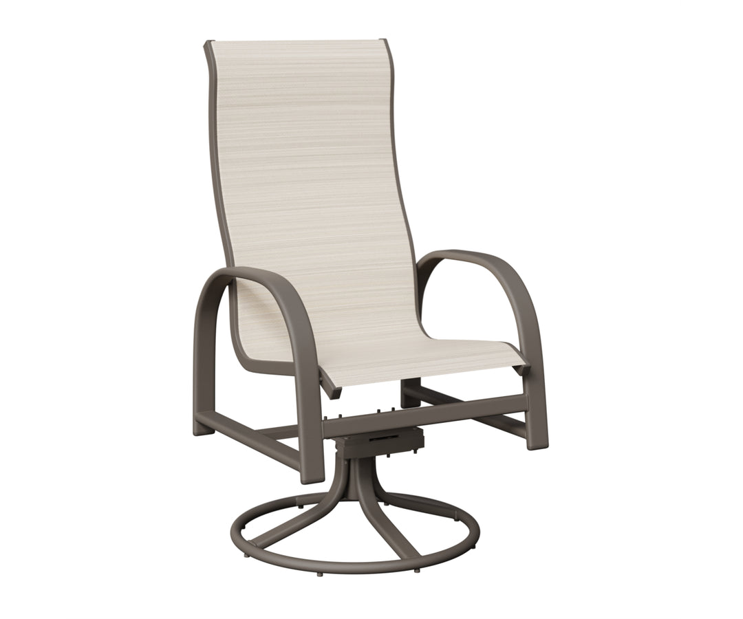 Murphy High Back Sling Swivel Rocker Dining Chair