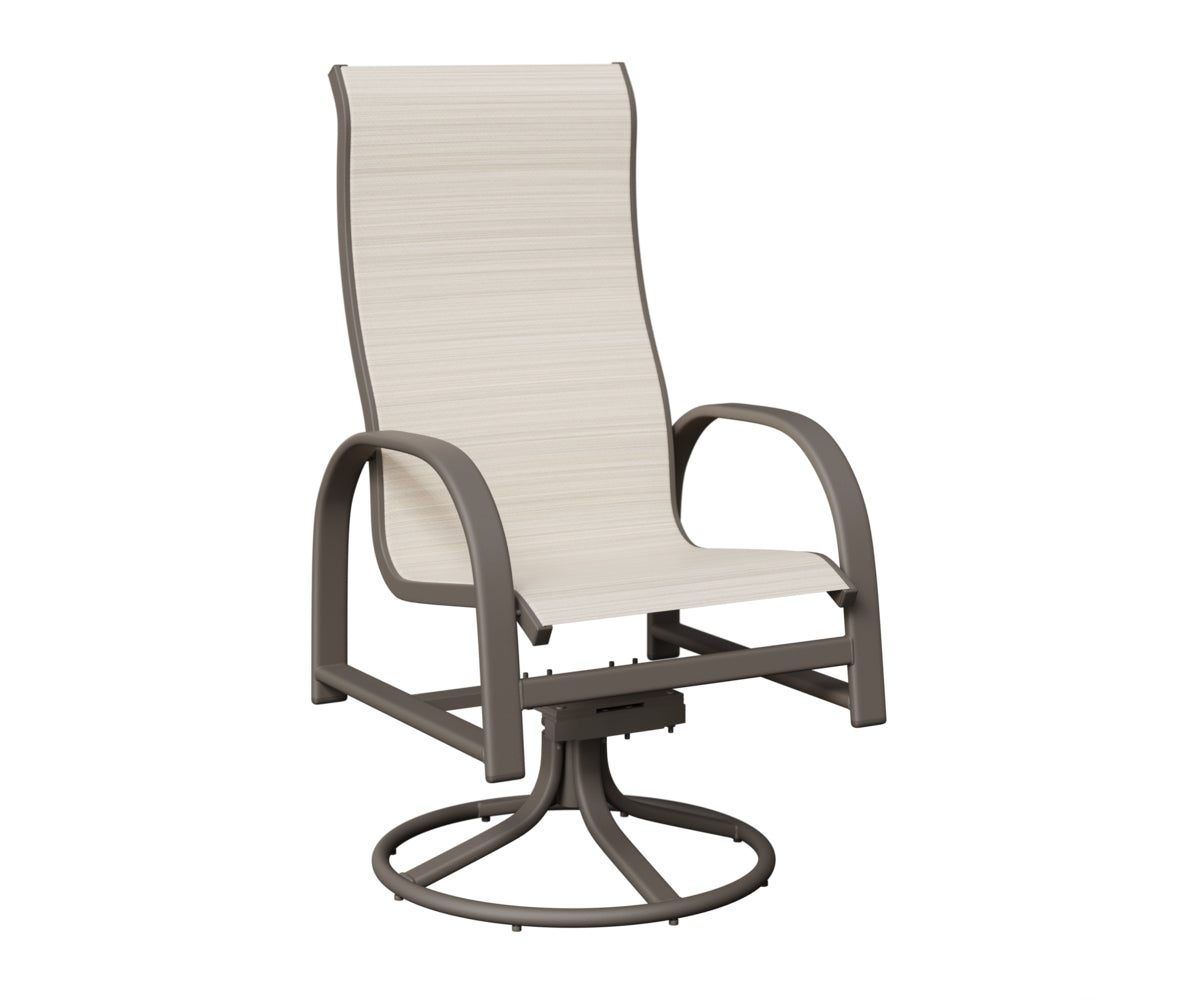 Murphy High Back Sling Swivel Rocker Dining Chair